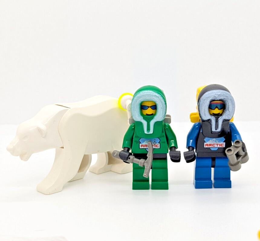LEGO Arctic Minifigure Lot & Polar Bear - Outpost - 6520 (arc003 arc008 (brr